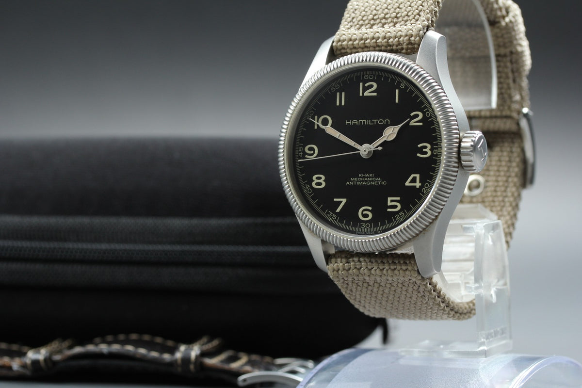 Hamilton Khaki Field Pioneer H604190 Black Automatic Men's Watch 41mm From JAPAN