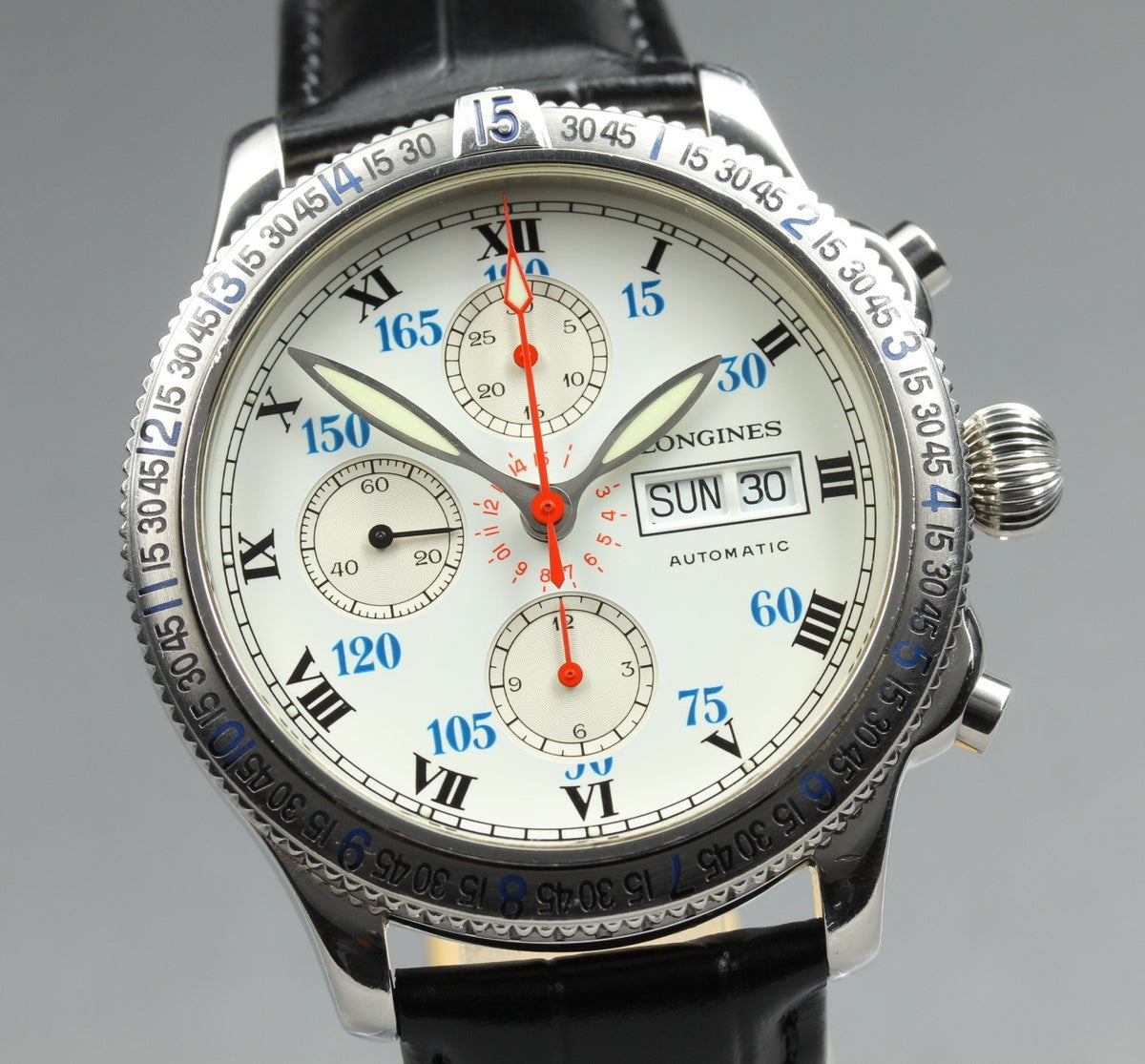 Longines Lindbergh Hour Angle Chronograph L2.618.4 White 41mm AT Men’s Watch
