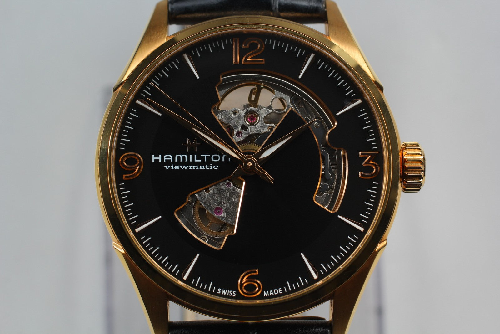 Hamilton Jazzmaster H327350 Automatic Black Dial Men's Watch 41mm JAPAN Box