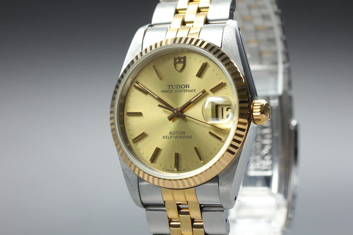 TUDOR Prince Oysterdate 74033 Gold Dial 33mm Cal.2824 Automatic Men's Watch