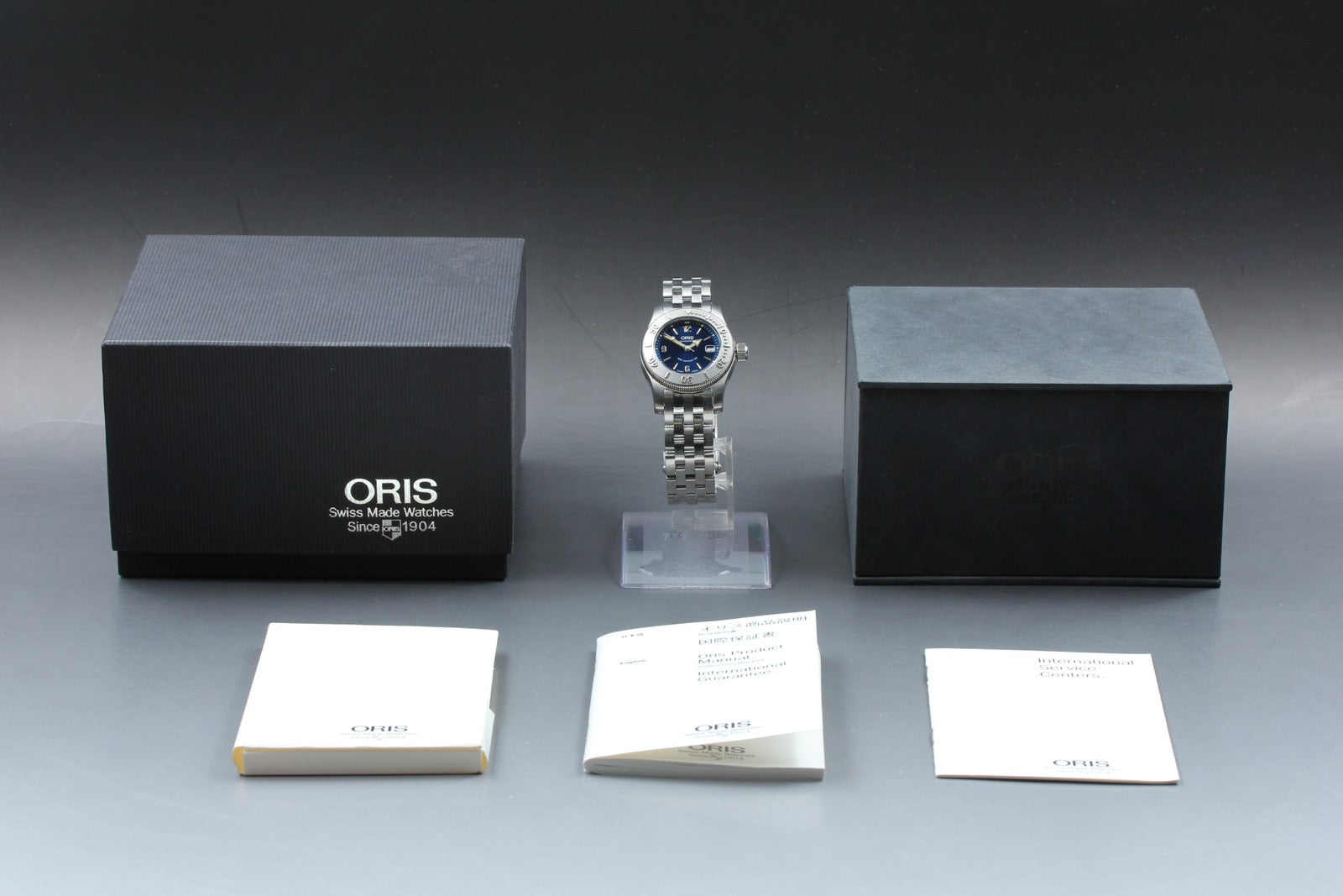 ORIS Big Crown Diver 7508 Automatic Blue Dial Unisex Date Watch 32mm JAPAN Box