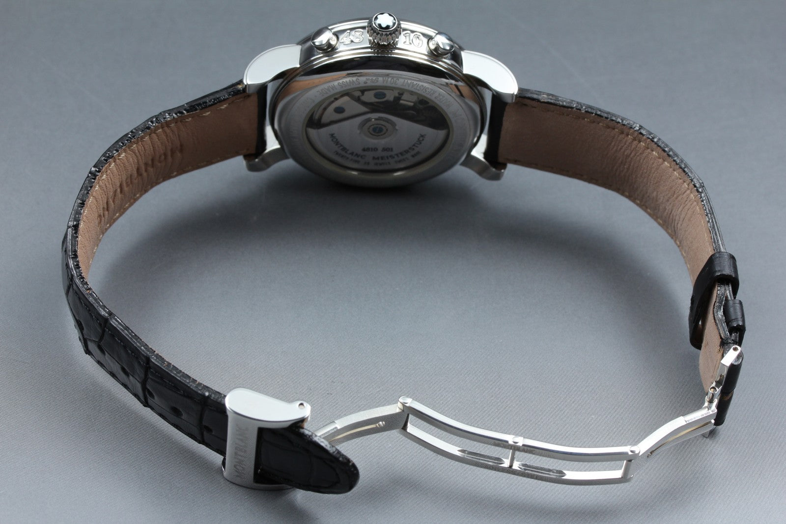 MONTBLANC Meistersteck 7016 Silver Day/Date Automatic Men's Watch JP N MINT*Box