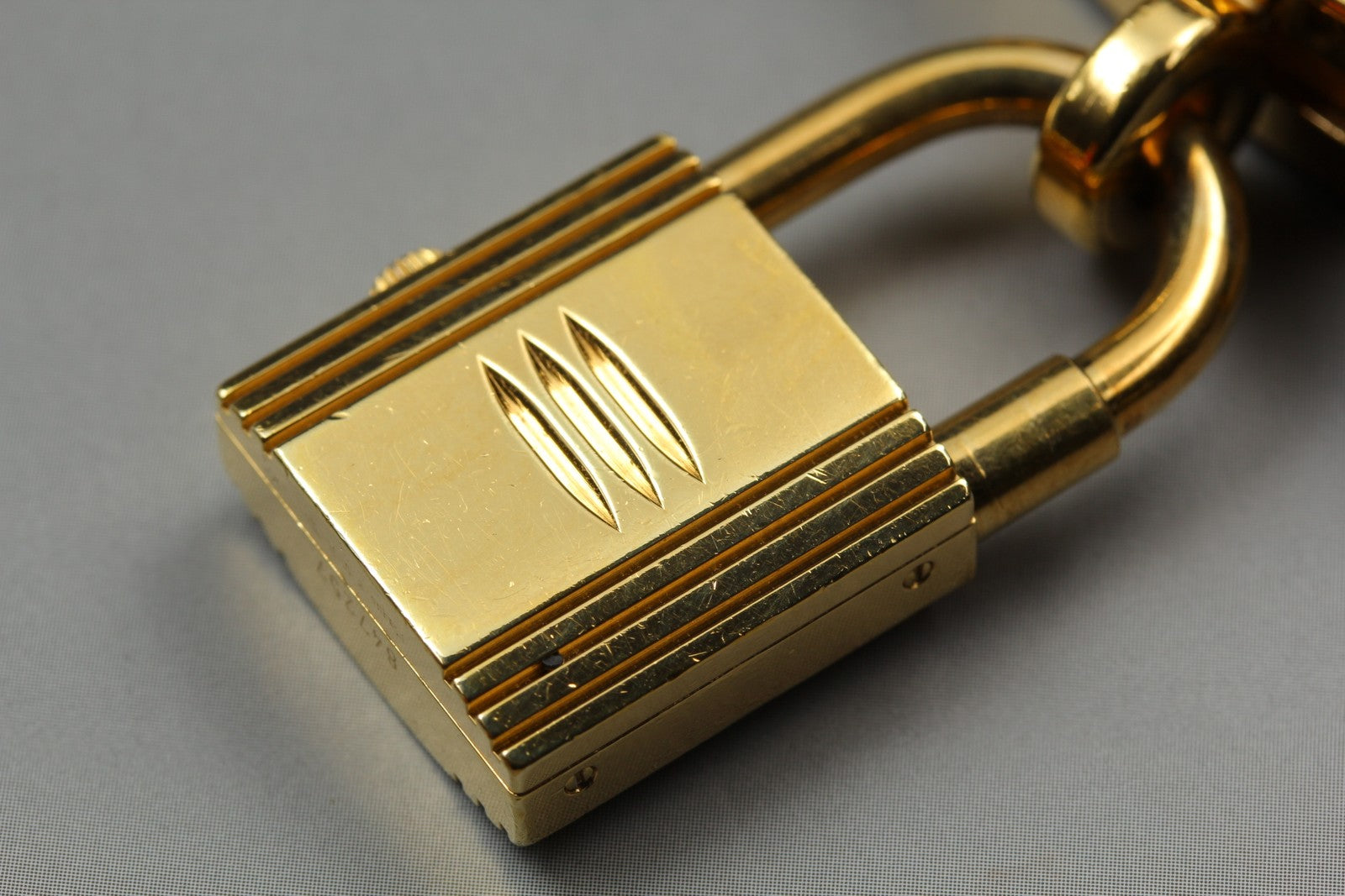 Vintage HERMES Kelly Stainless Gold Dial Quartz Women's Watch 20mm JAPAN Box