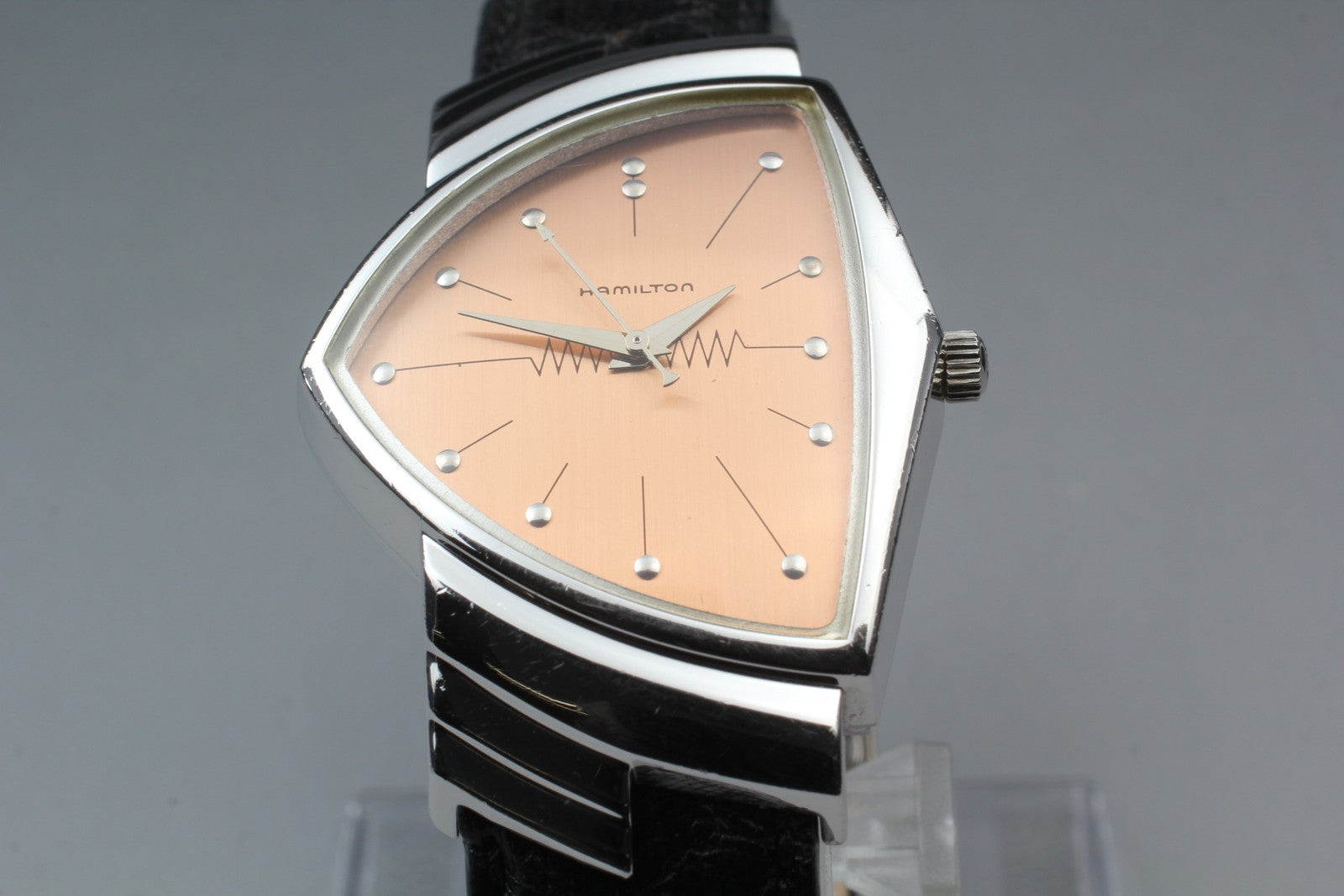New Batt* Hamilton Ventura 6251 Registered Edition Pink Dial Quartz 32mm Exc+5
