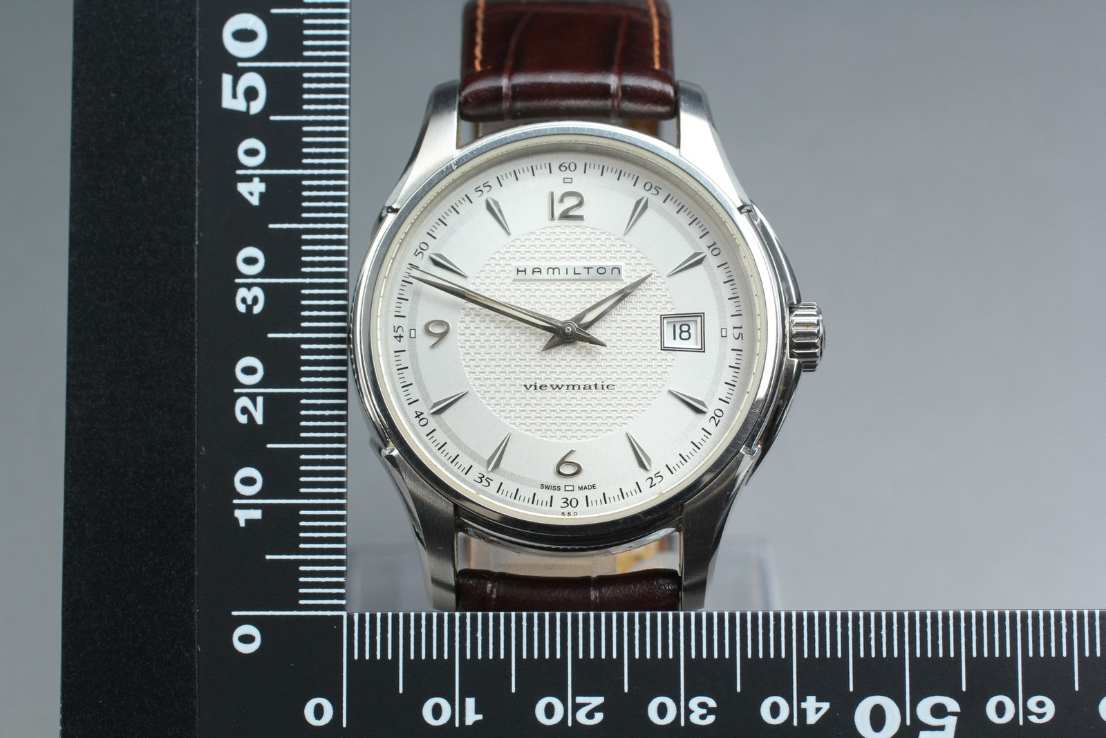 Hamilton Jazzmaster H325150 Silver Automatic Date Men's Watch 40mm JAPAN Box