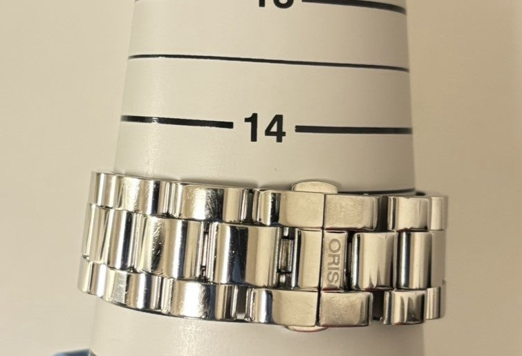 ORIS Miles Day Date 7539 Silver Black 37mm Automatic Men's Watch Japan