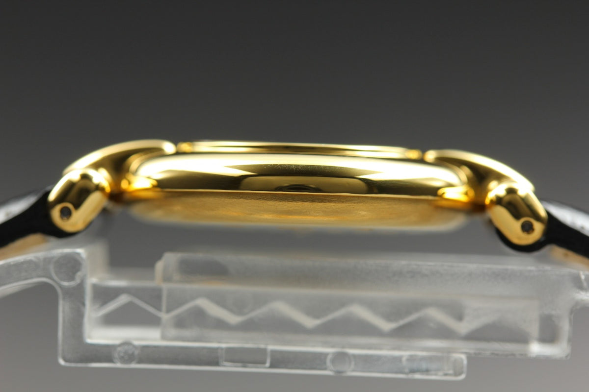 Cartier Must Colisee Vermeil 590002 Black Gold Women's Quartz Watch Vintage