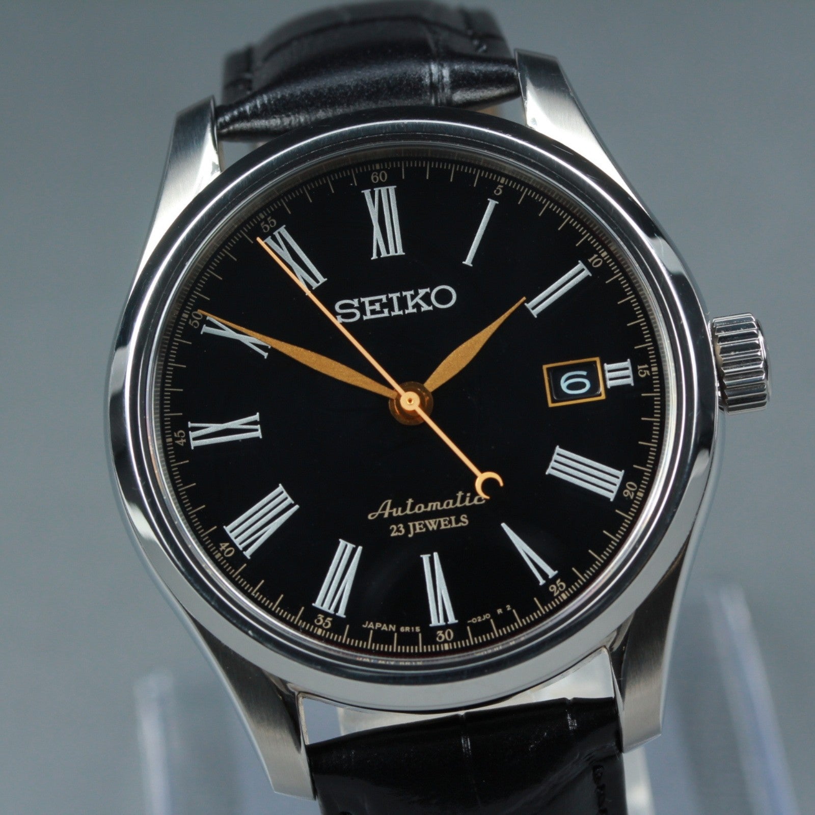 SEIKO 6R15-03E0 SARX029 Presage Black Dial Automatic Date Men's Watch 40mm Exc+5