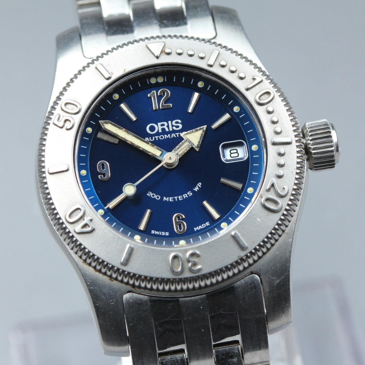 ORIS Big Crown Diver 7508 Automatic Blue Dial Unisex Date Watch 32mm JAPAN Box