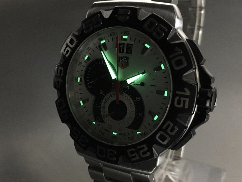 TAG Heuer Formula 1 CAH1011 Quartz Chronograph White Dial Men's Watch 44mm JP
