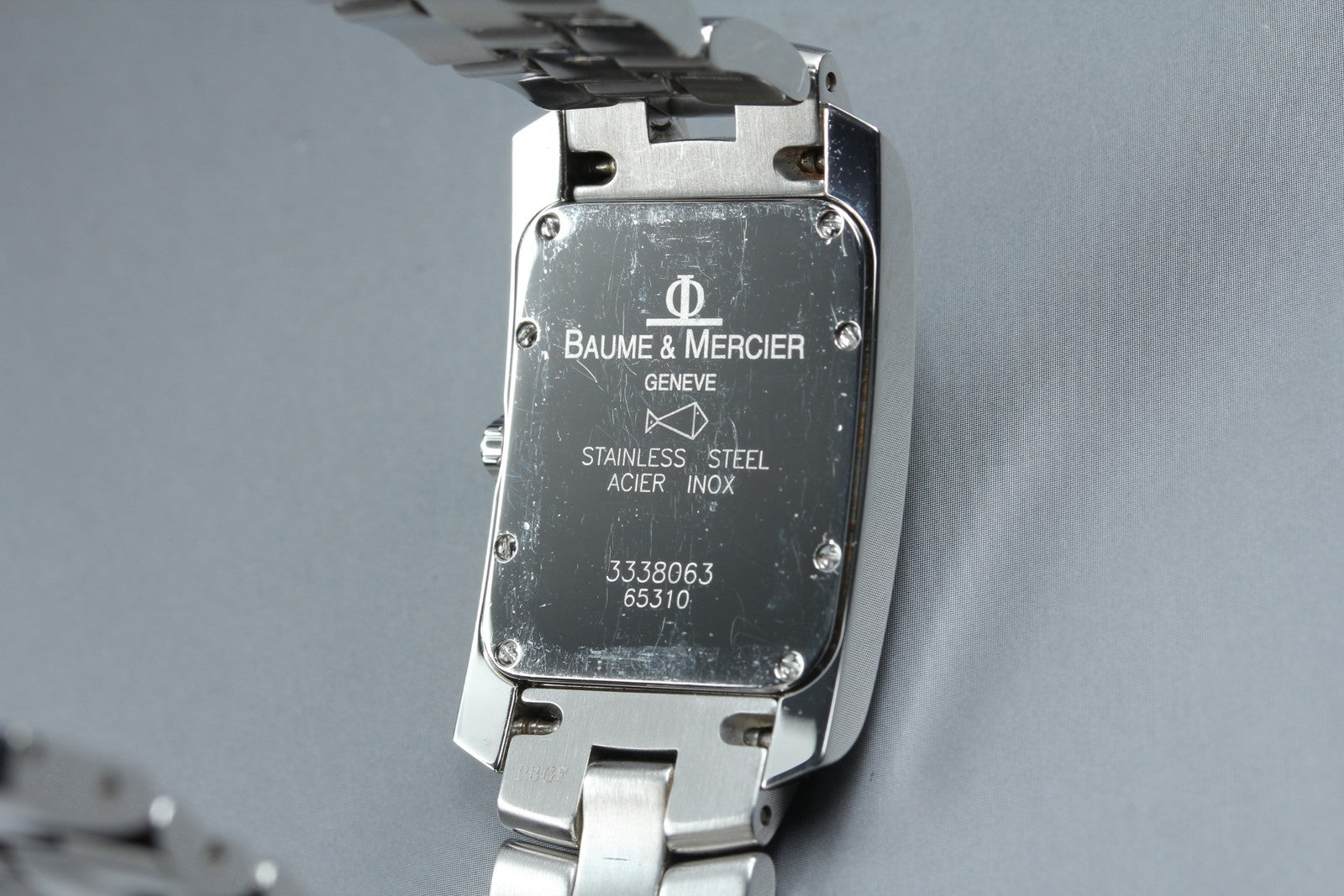 New Batt BAUME&MERCIER Hampton Milleis 65310 Quartz Silver Men's Watch 26mm JP