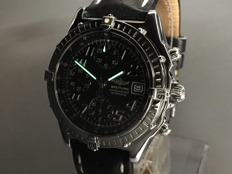 Breitling Chronomat A13050.1 Chronograph Black Dial Automatic 39mm Men's Watch