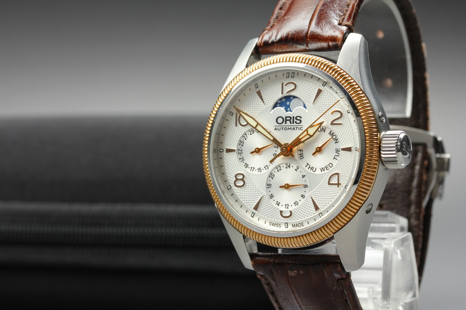 ORIS Big Crown Complication 7678-43 Moonphas 39mm Gold Brown AT Men's Watch