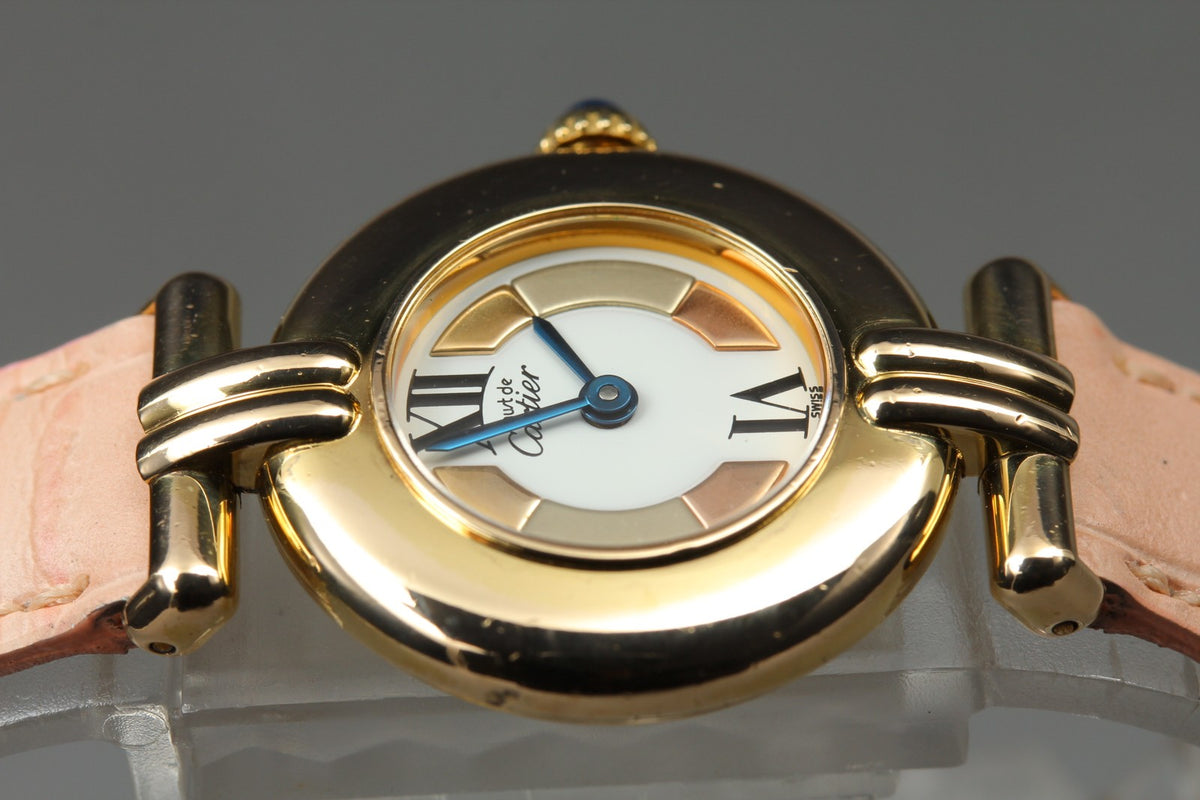 Cartier Must Colisee Vermeil 590002 Pink Gold Women's Quartz Watch Vintage