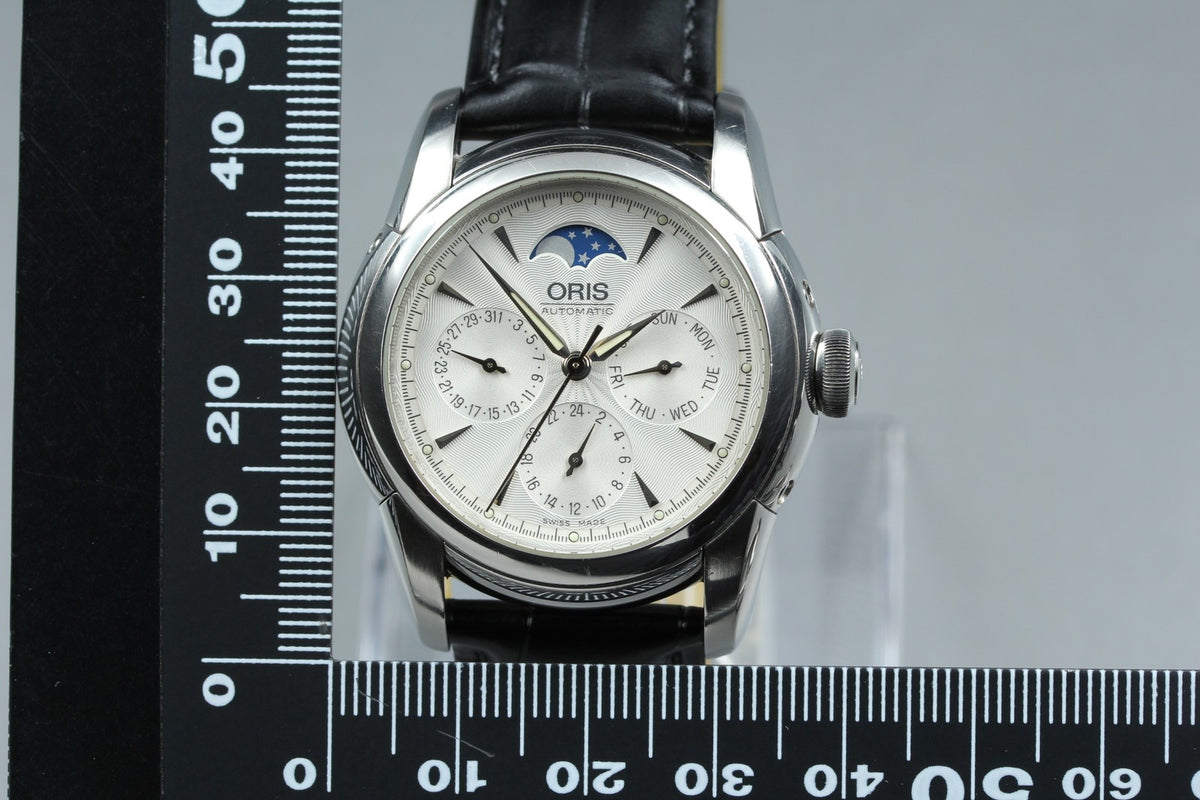 ORIS Artelier Complication 7554 Moon Phase Silver Black 38mm Quartz Men’s Watch