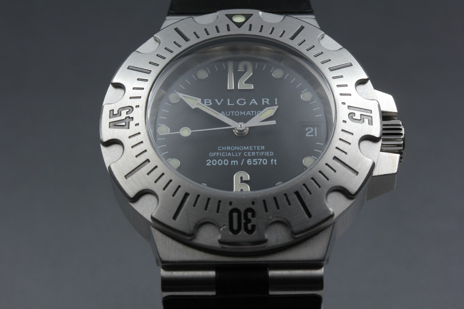 BVLGARI Diagono Professional Scuba SD42S Automatic Date Men's Watch From JAPAN