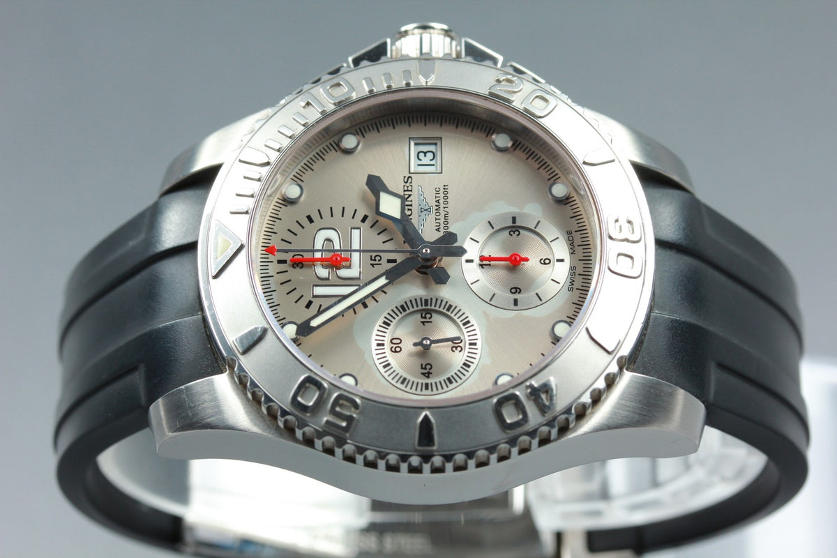 LONGINES HydroConquest L3.673.4 Automatic Chronograph Men's Watch 41mm JAPAN Box