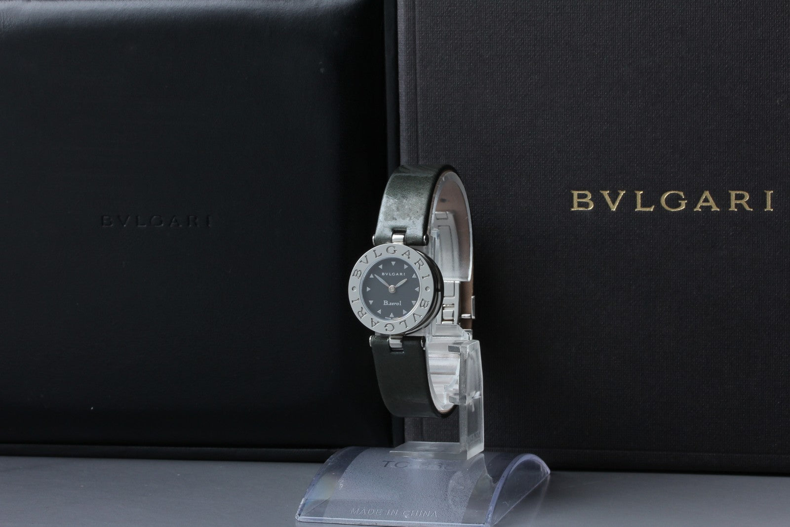 New Batt* BVLGARI B.zero1 BZ22S Quartz Black Dial Women's Watch 22mm N MINT*Box