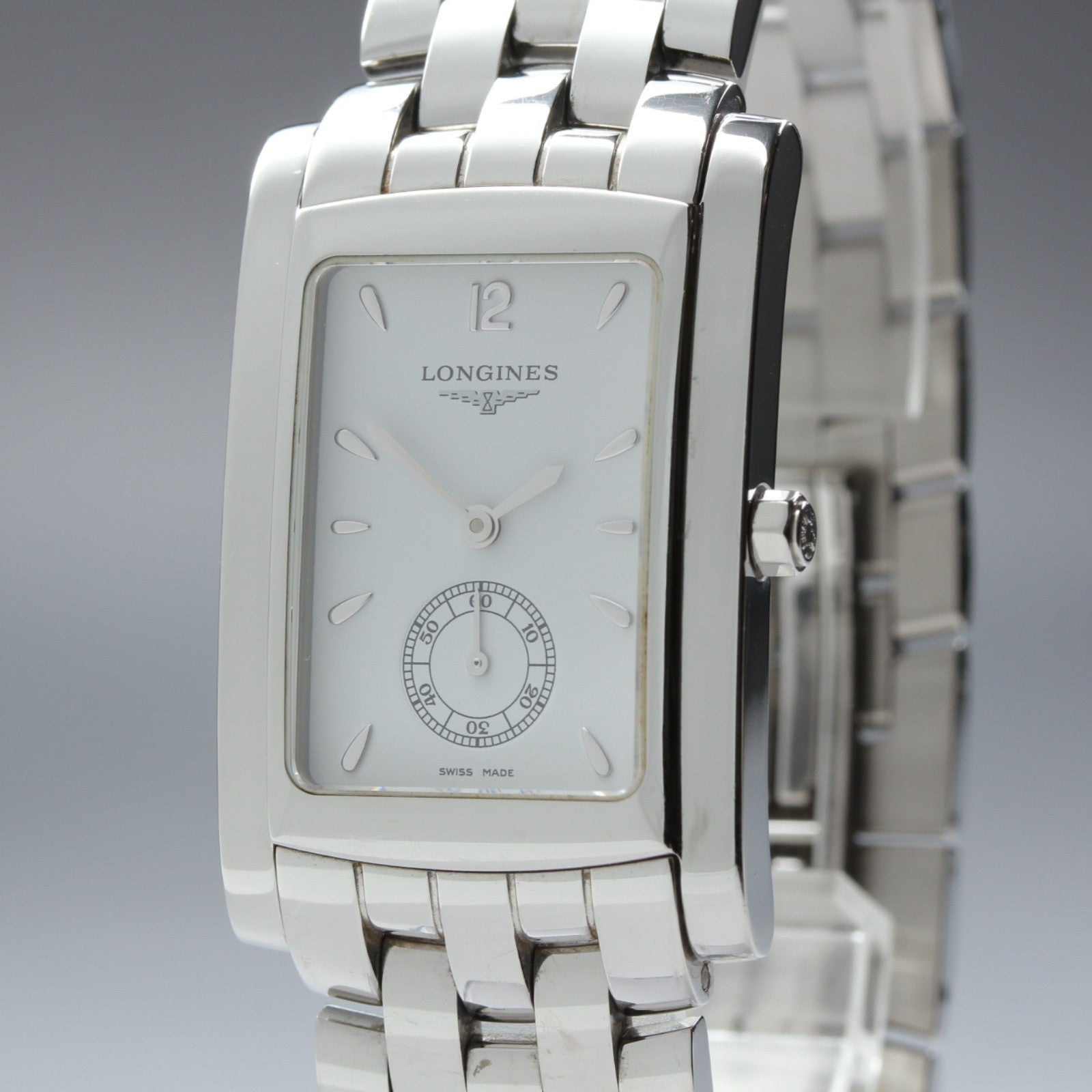 New Batt LONGINES Dolce Vita L5.655.4 Quartz White Dial Men's Watch 26mm JAPAN