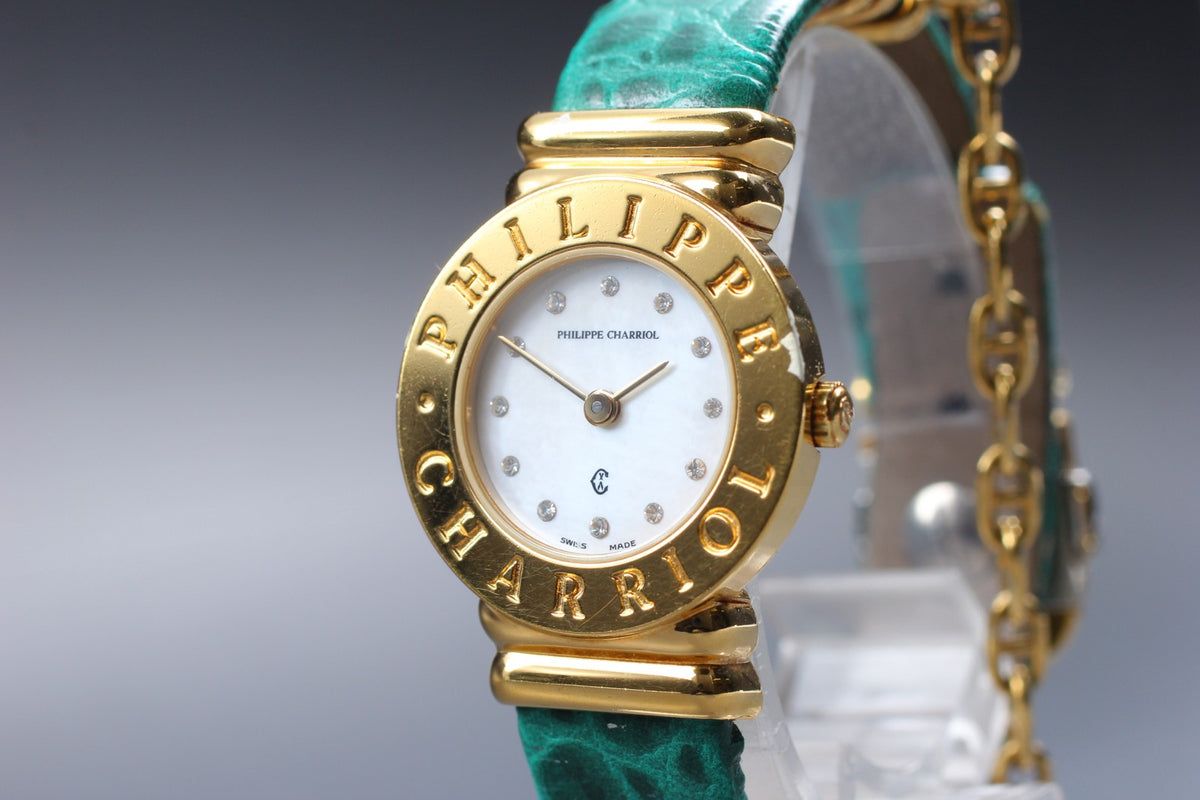 PHILIPPE CHARRIOL 7007901 White Dial Quartz Women's Watch 24mm JAPAN Box