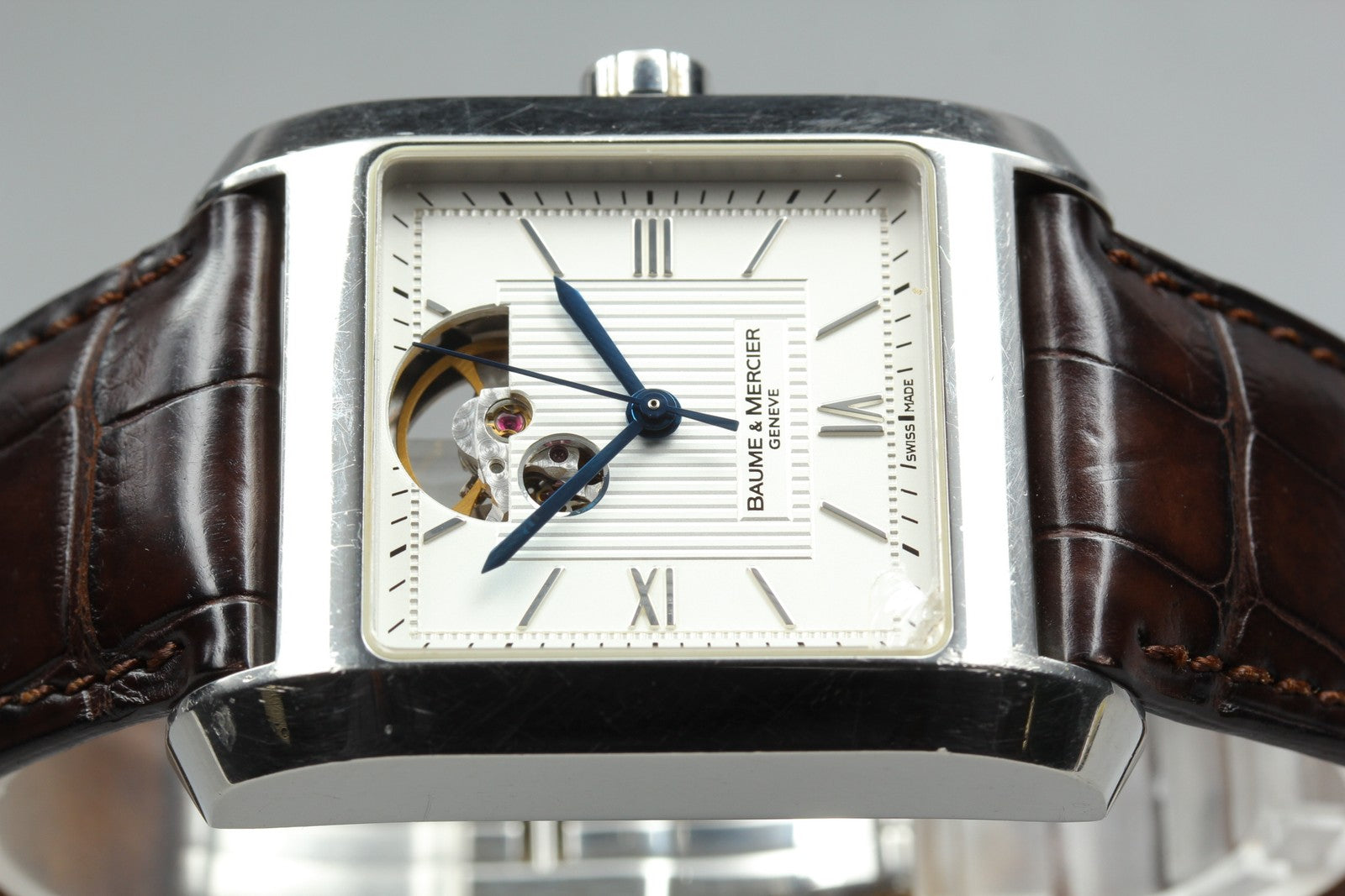 BAUME&MERCIER Hampton 65577 Automatic White Dial Men's Watch 34mm JAPAN Exc+5