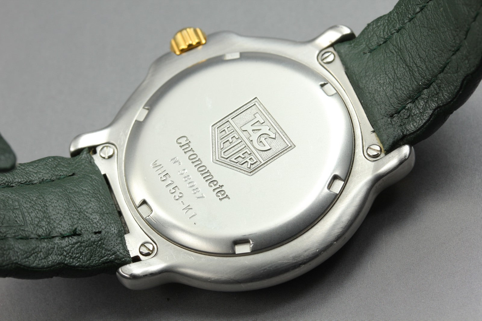 TAG HEUER 6000 Chronometer WH5153 -K1 Automatic Green Men's Watch 37mm JAPAN