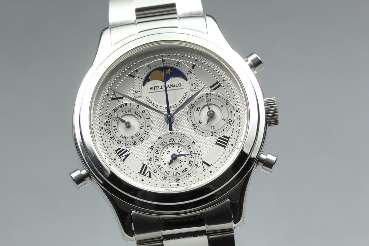 SHELLMAN Grand Complication 6770-H13332 TA Moon Phase 41mm Men's Qz Watch JAPAN