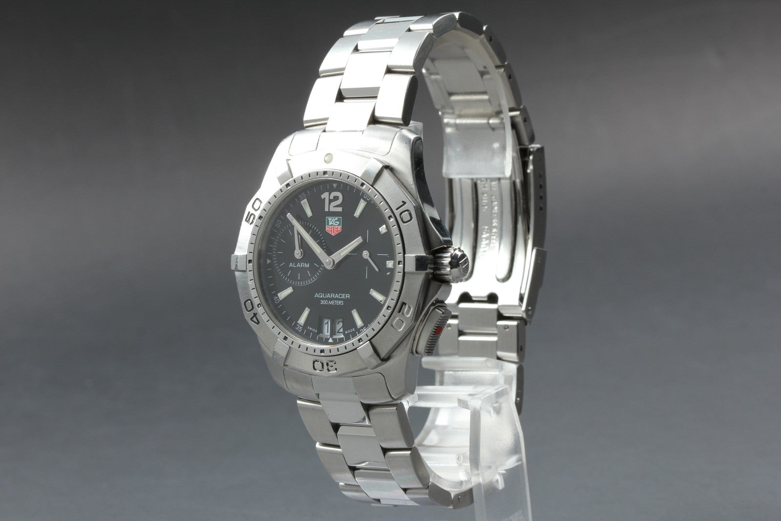 Exc+5*Box Vintage TAG Heuer Aquaracer WAF111Z Black Quartz Men's Watch 40mm JP