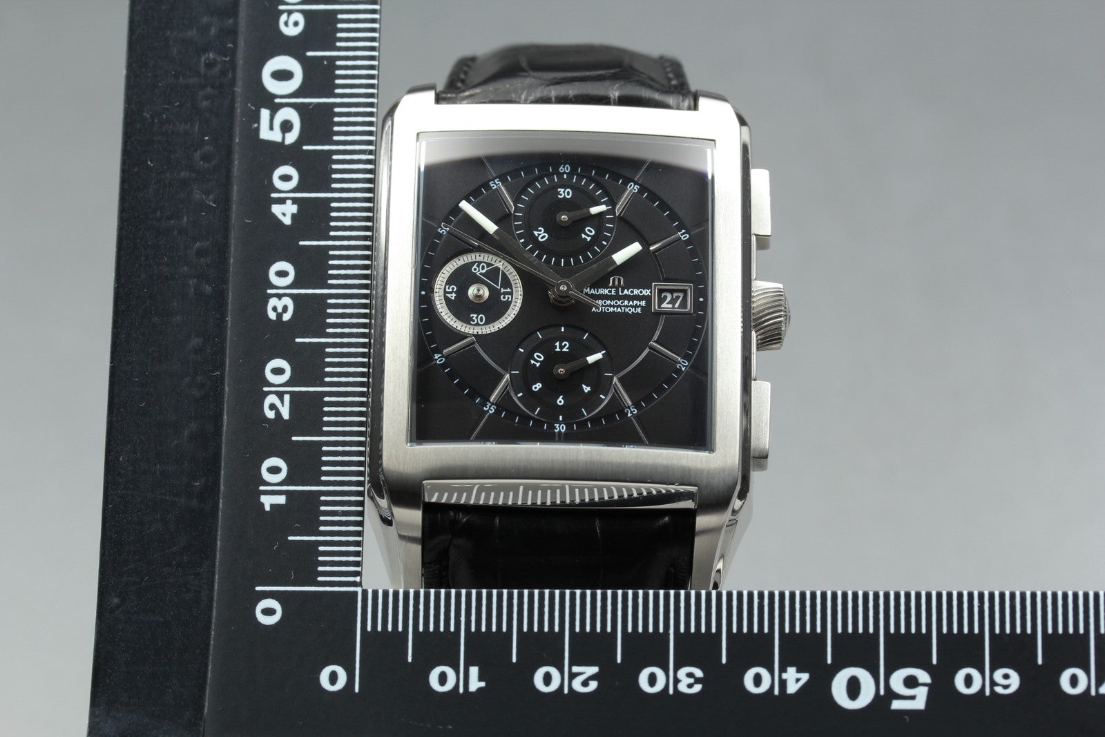 Maurice Lacroix Cronograph PT6197-SS001-330 Automatic Men's Watch 37mm JAPAN Box