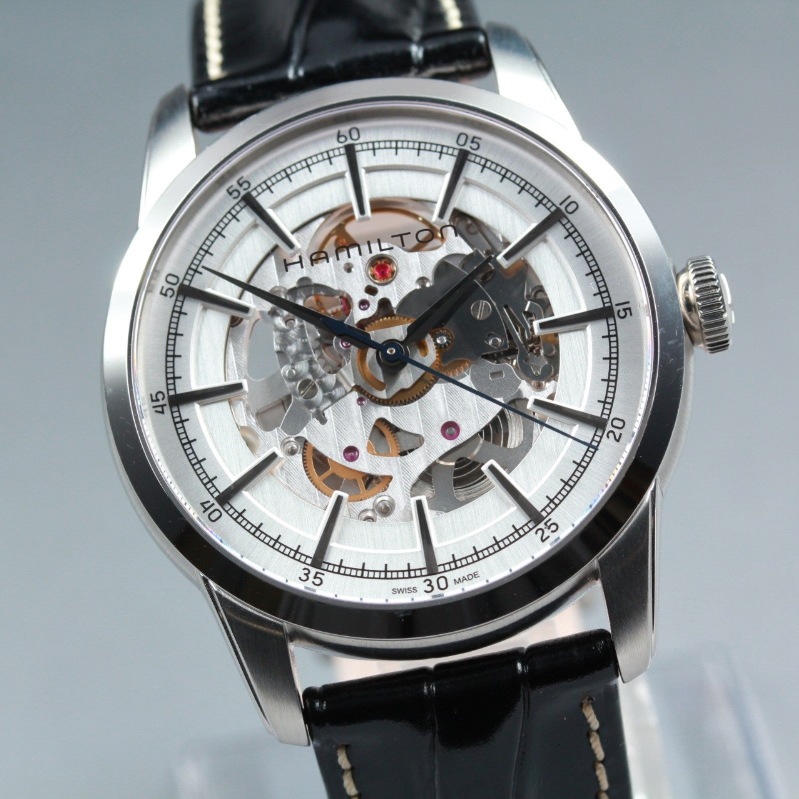 HAMILTON Rail road H406550 H600405101 Automatic White Men's Watch 41mm JAPAN Box
