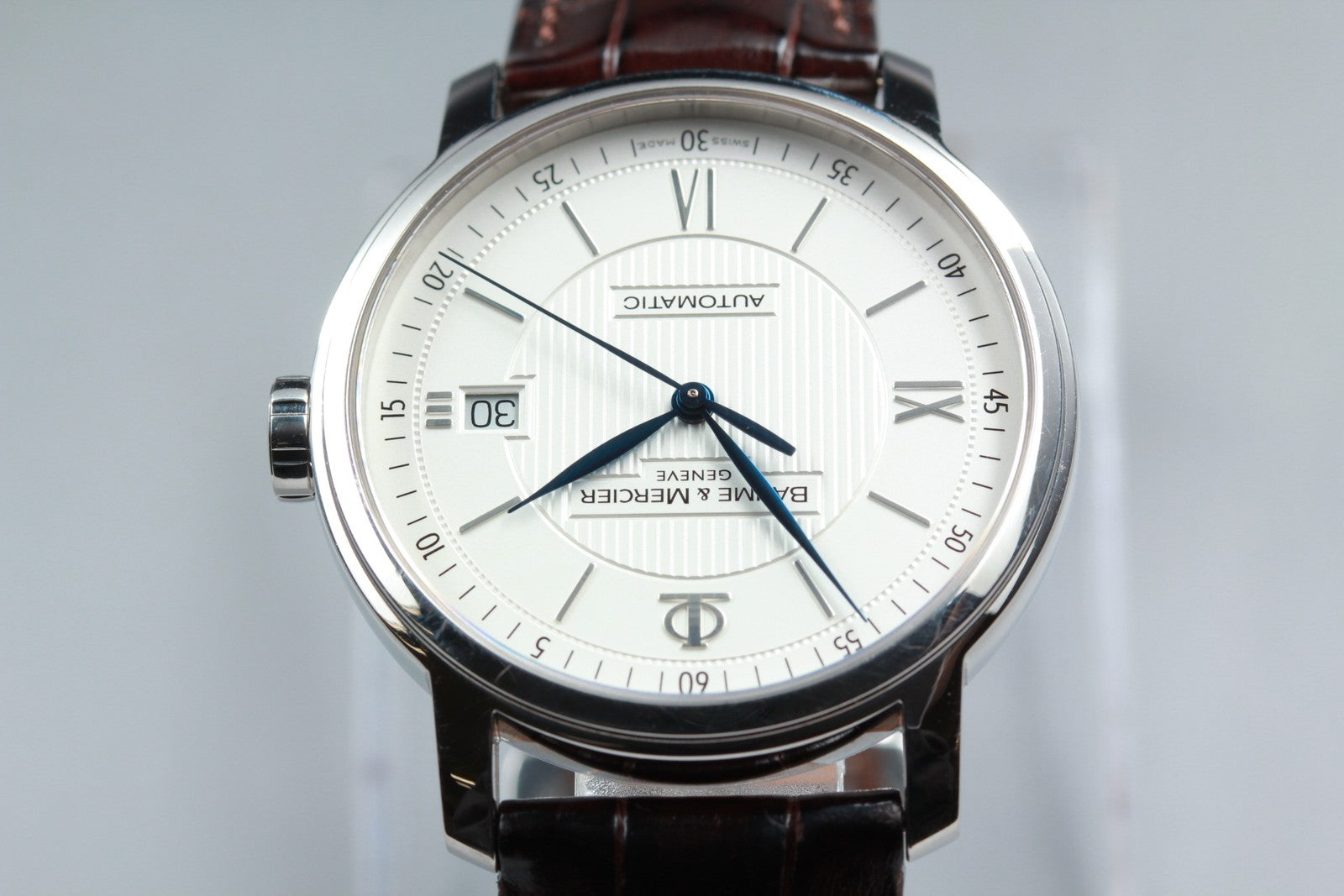 Baume & Mercier Classima 65615 White Automatic Date Men’s Watch 39mm JAPAN Box