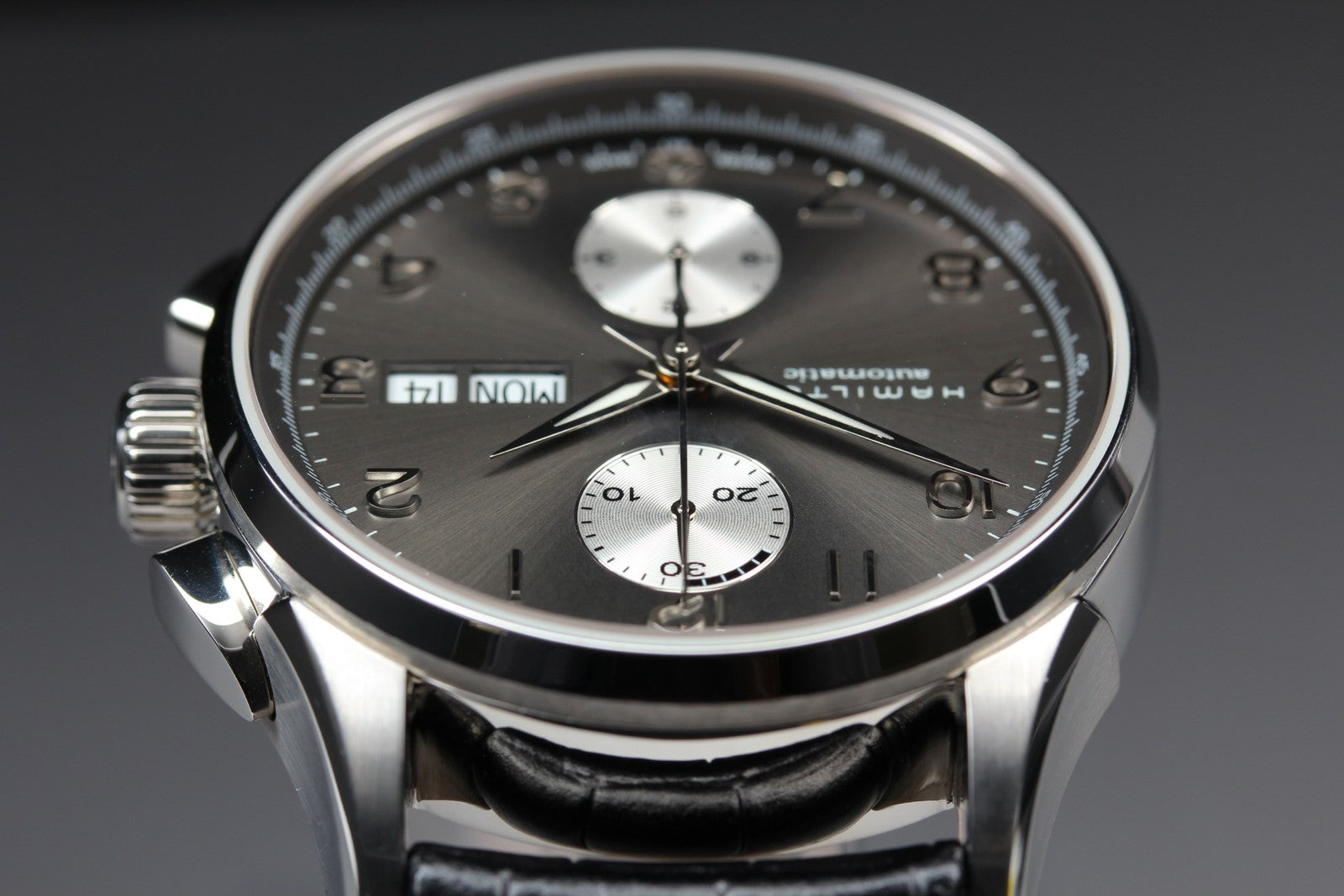 N MINT*Box Hamilton Jazzmaster H325760 Black Automatic Men’s Watch 40mm JAPAN