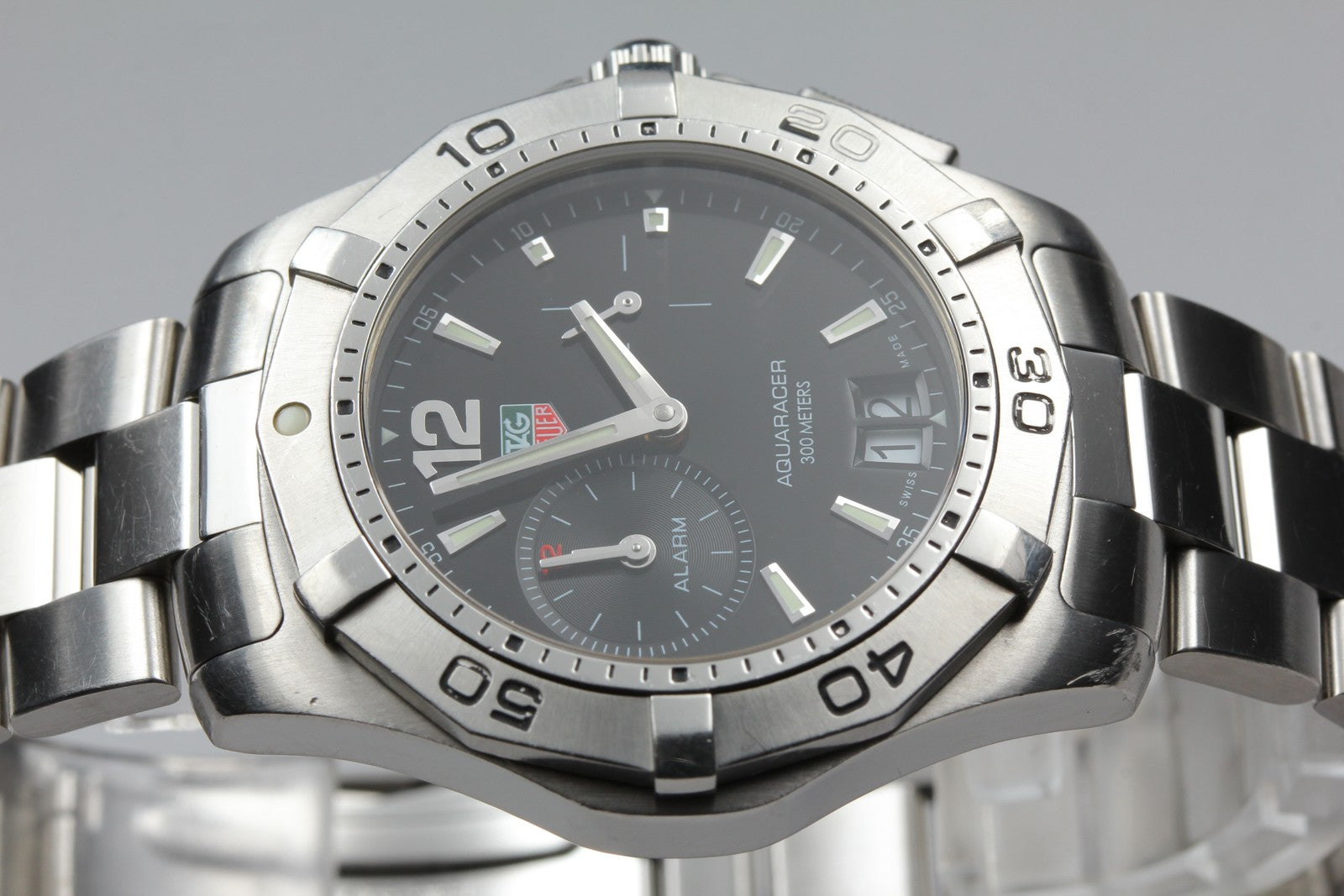 Exc+5*Box Vintage TAG Heuer Aquaracer WAF111Z Black Quartz Men's Watch 40mm JP