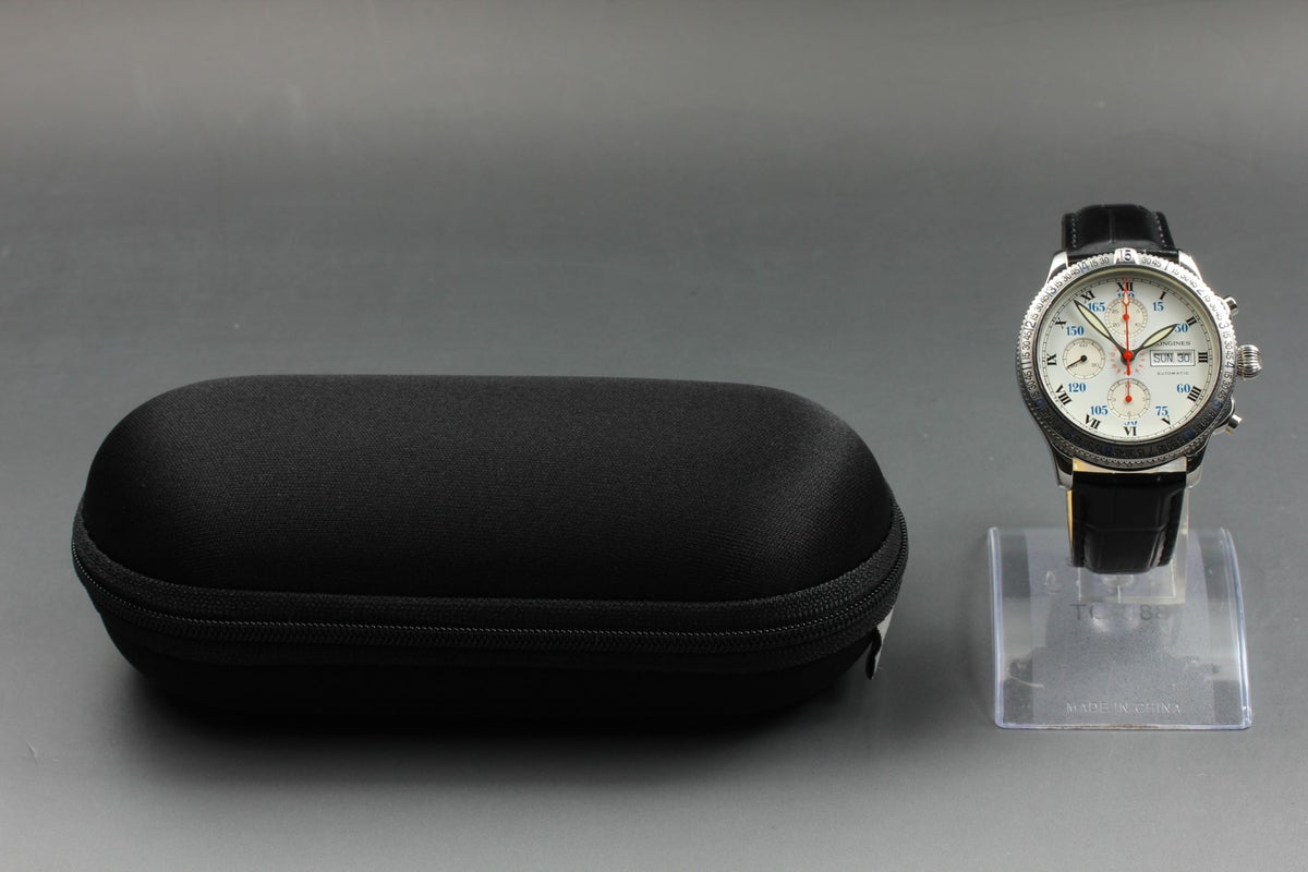 Longines Lindbergh Hour Angle Chronograph L2.618.4 White 41mm AT Men’s Watch