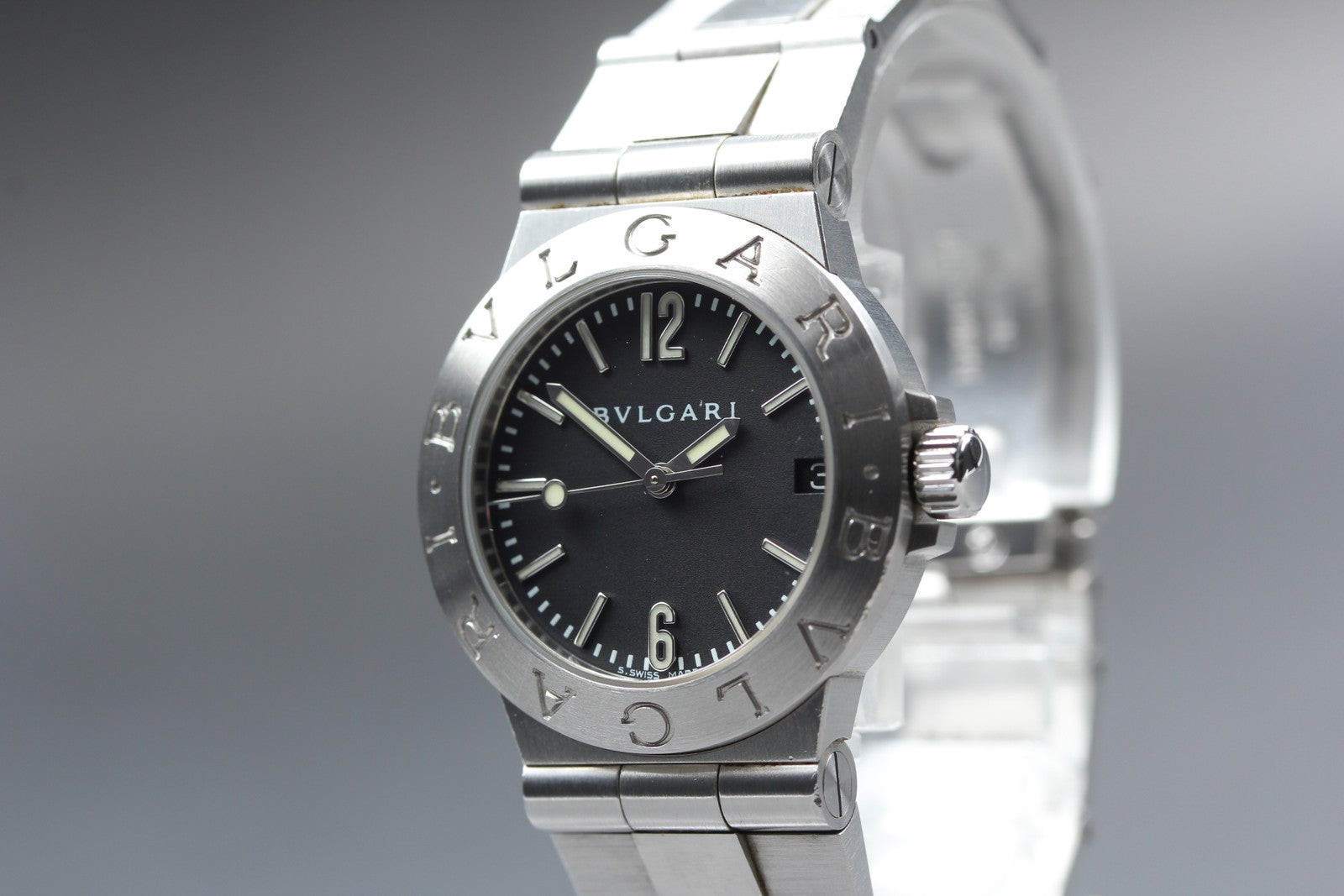 New Batt BVLGARI Diagono Sports LCV29S White Quartz Ladies Watch 29mm JAPAN