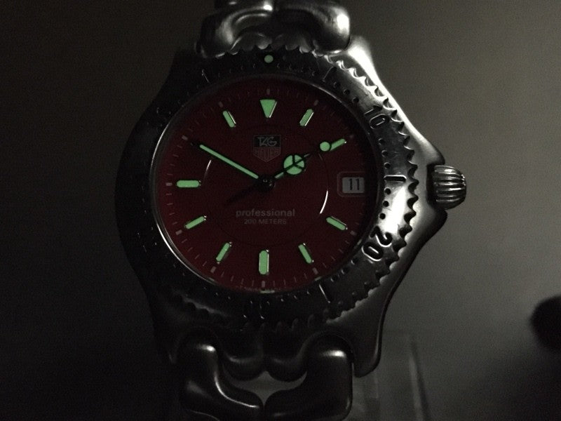 TAG HEUER S/el Professional 200M WG111C Red Dial 39mm Men's Quartz Watch