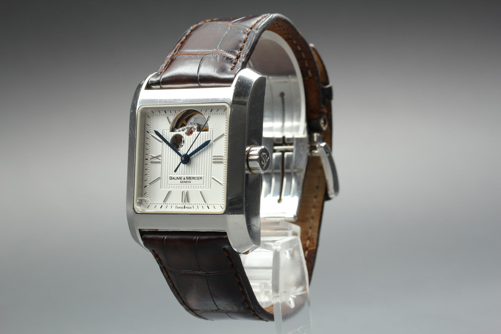 BAUME&MERCIER Hampton 65577 Automatic White Dial Men's Watch 34mm JAPAN Exc+5