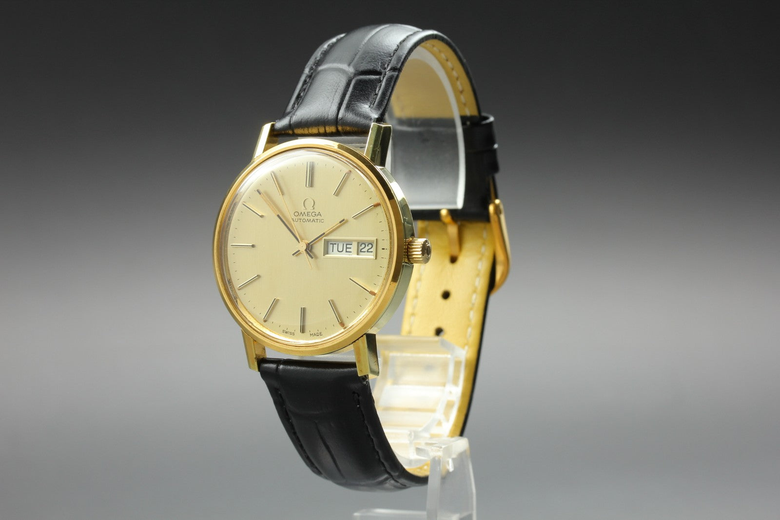 Vintage OMEGA Seamaster 166.0209 Cal.1022 Gold 34mm Day/Date AT Men's Watch