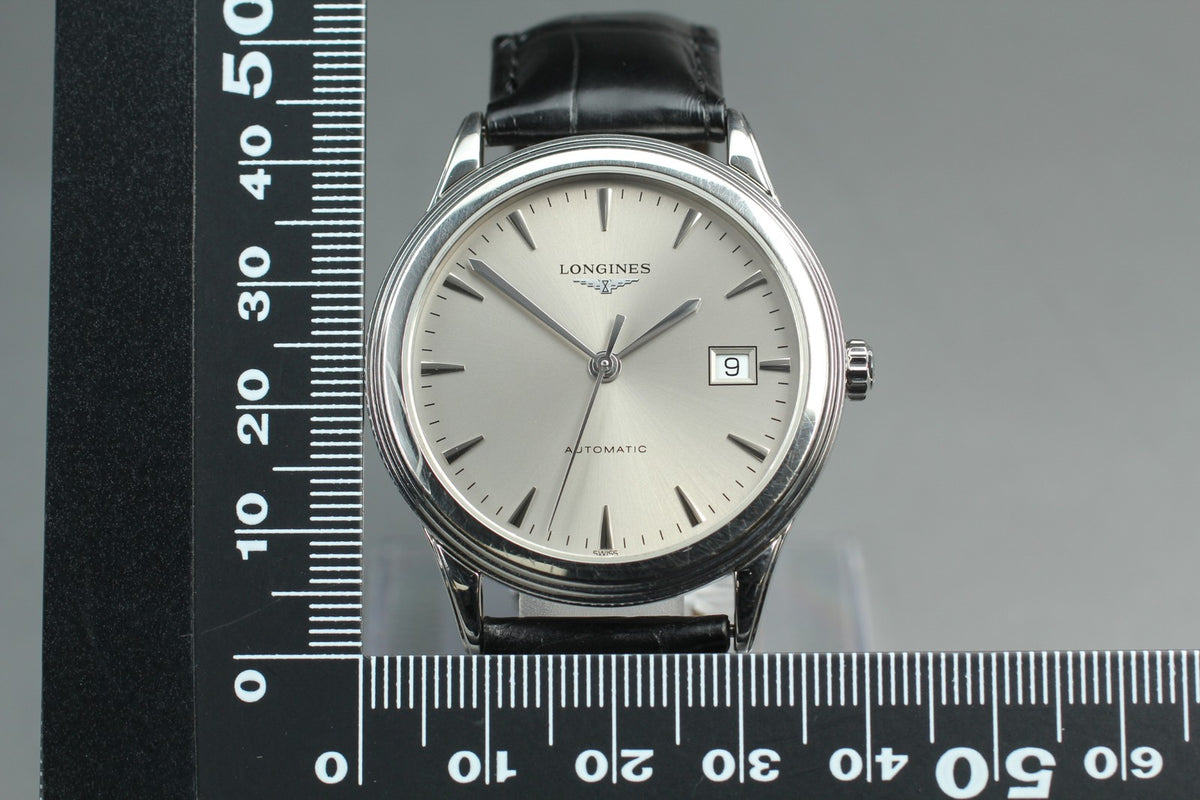 LONGINES Flagship L4.974.4 Automatic Men's Silver Dial Watch 39mm JAPAN Box