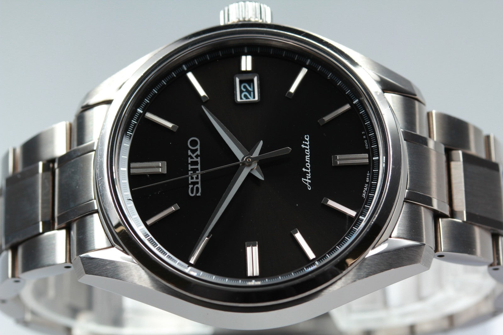 Exc+5* SEIKO Presage 6R15-03P0 Automatic Black Dial Boy's Watch 40mm JAPAN
