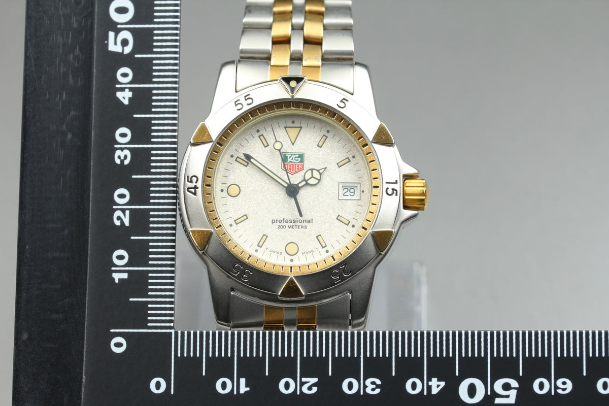 TAG Heuer Professional 955.713G Quartz Ivory Dial Date Men's Watch 36mm JAPAN