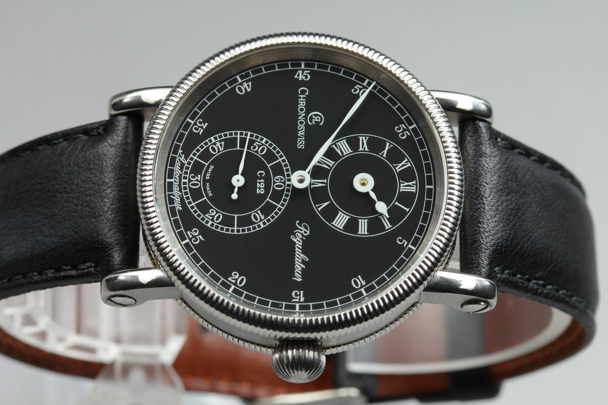 CHRONOSWISS Regulator CH1223 Automatic Black Dial Men's Watch 34mm From JAPAN