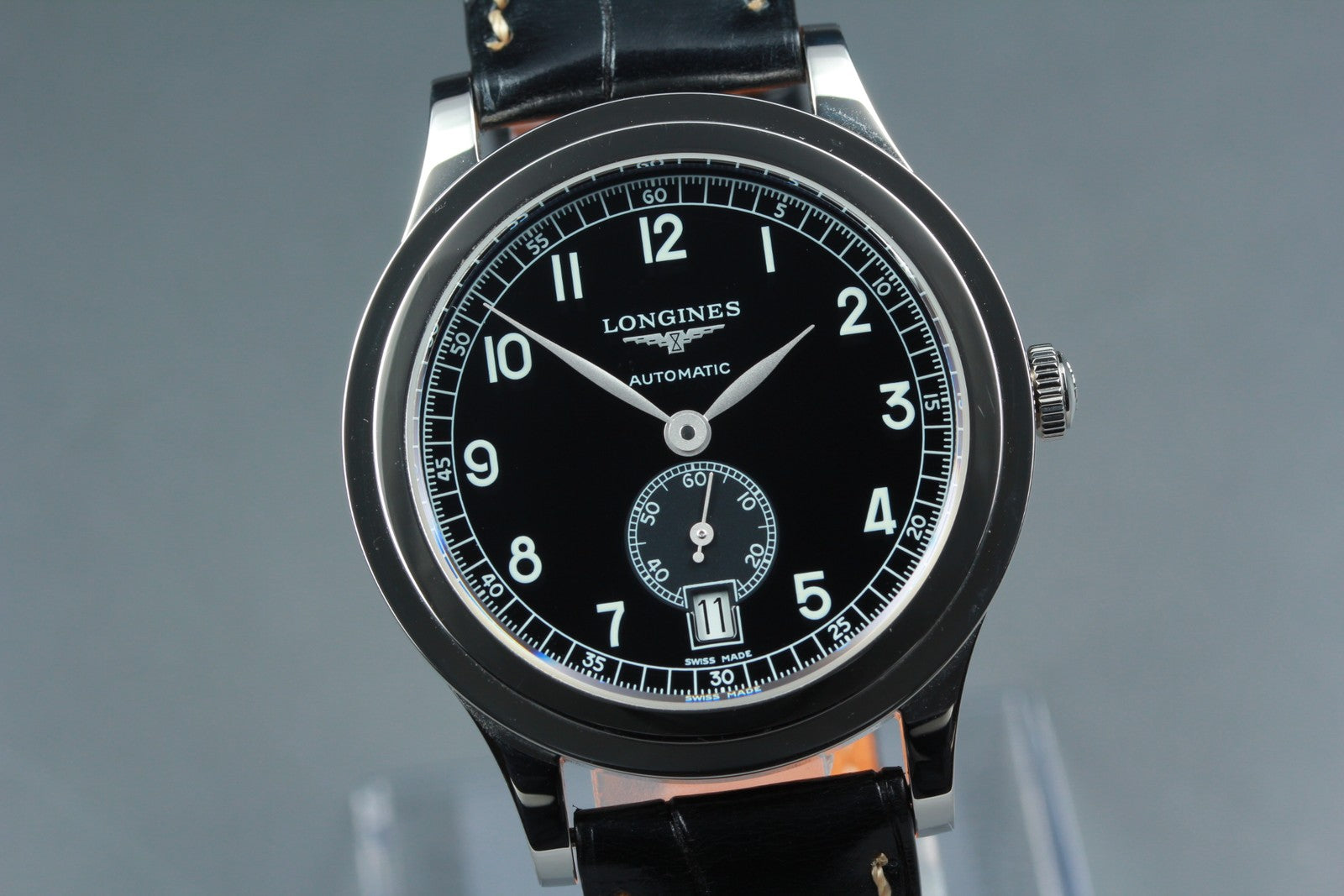 LONGINES Heritage 1940 L2.767.4 Automatic Black Men's Date Watch 39mm JP N MINT