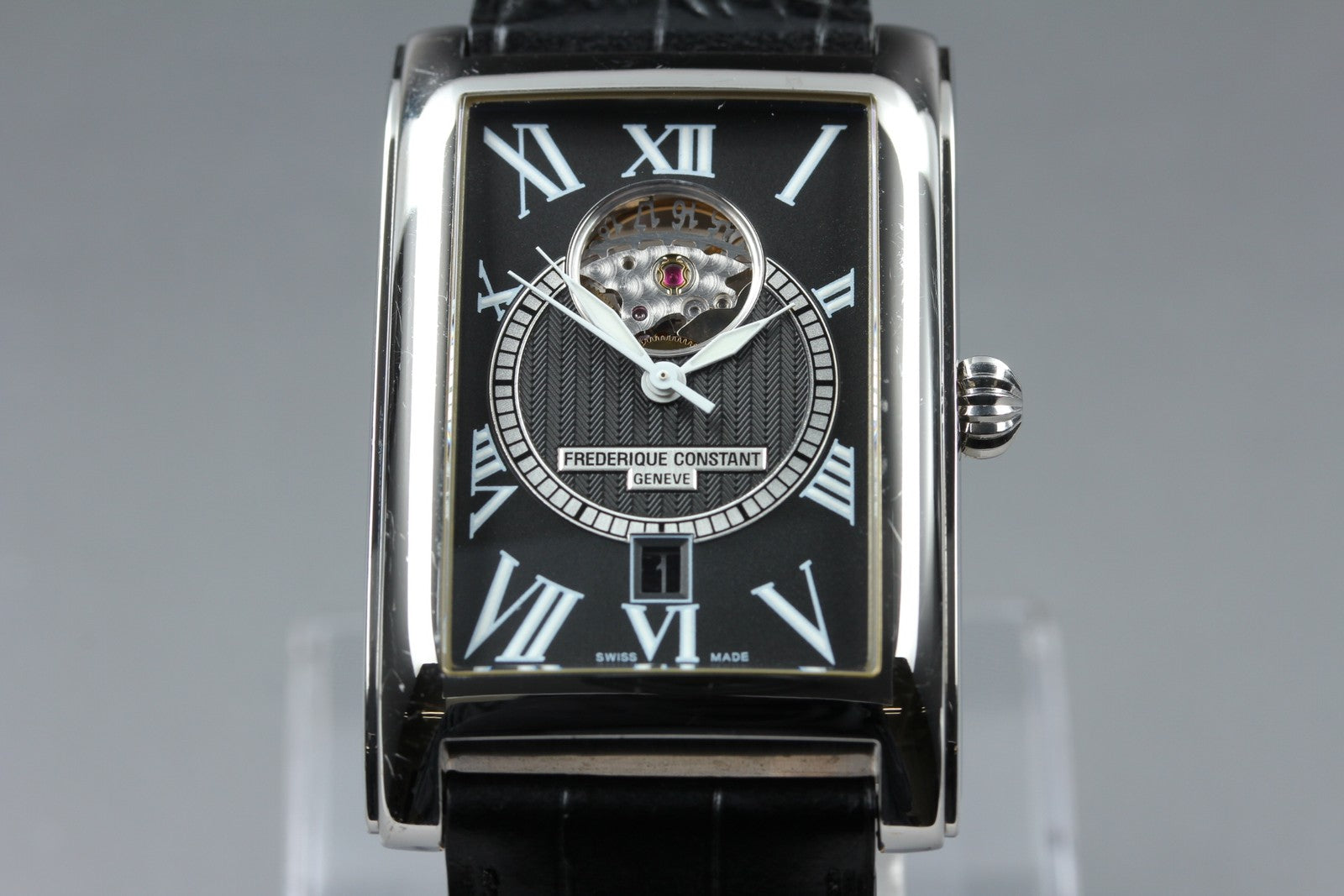 Frederique Constant Heartbeat FC-303/310/315X4C4/5/6 Black 30mm AT Men's Watch