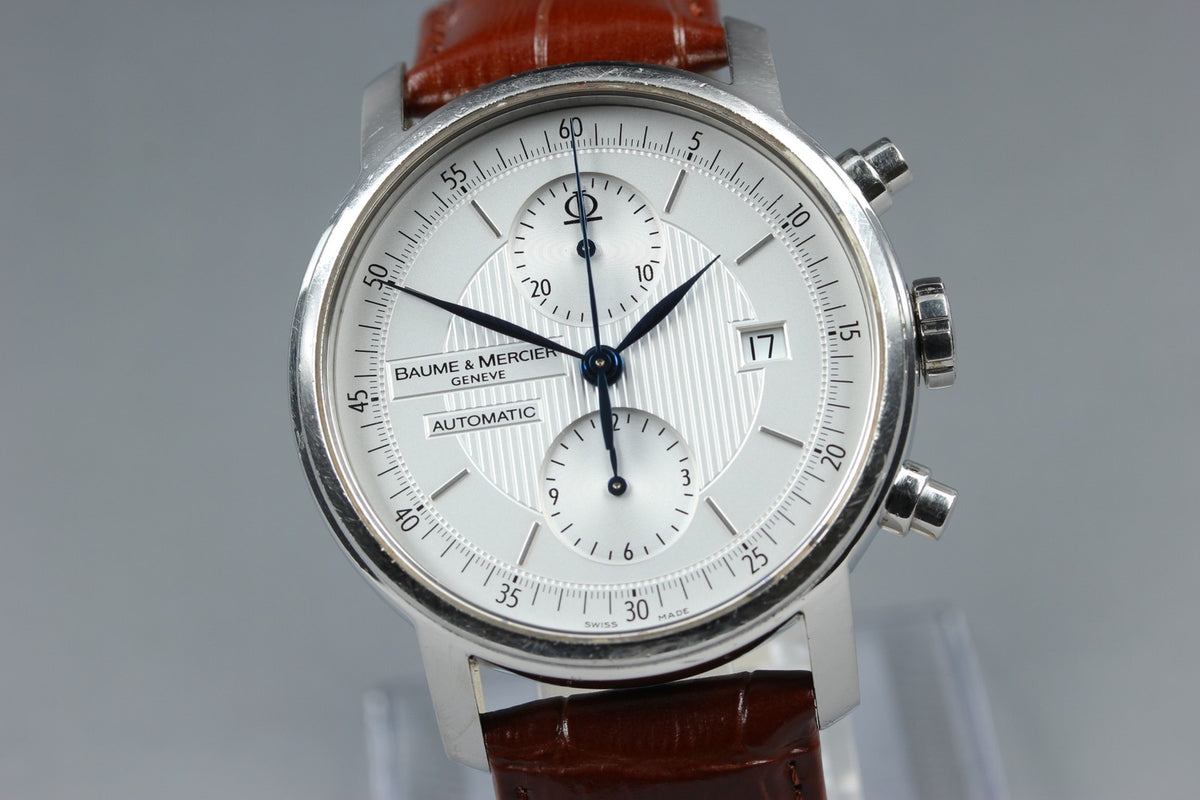 BAUME&MERCIER Classima 65560 Automatic Chronograph White Men's Watch 42mm JAPAN