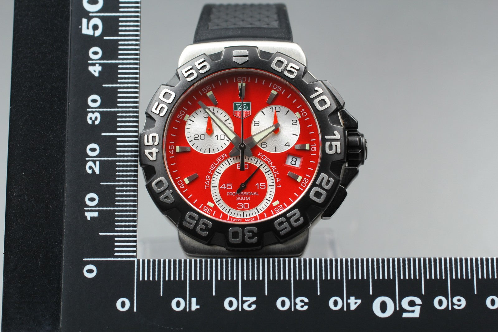 Used* TAG Heuer Formula 1 CAH1112 Red Chronograph Quartz Men's Watch 42mm JAPAN