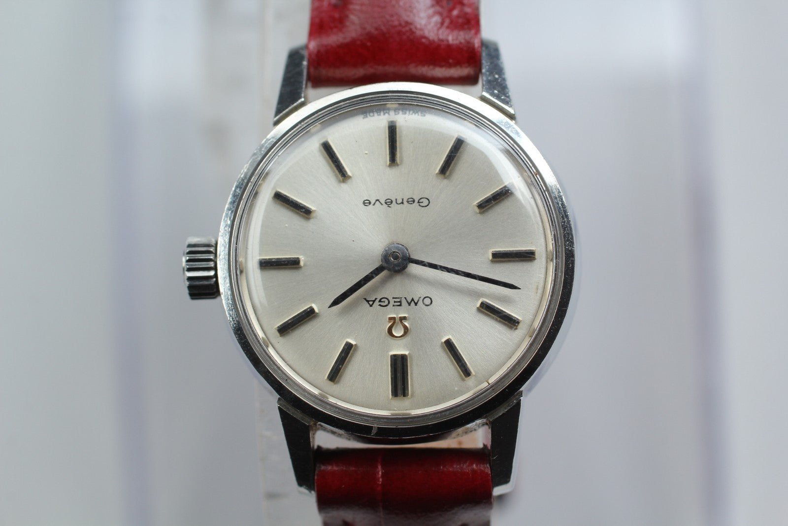 Vintage OMEGA Genève 515.006 Manual Silver Dial Women's Watch 20mm JAPAN