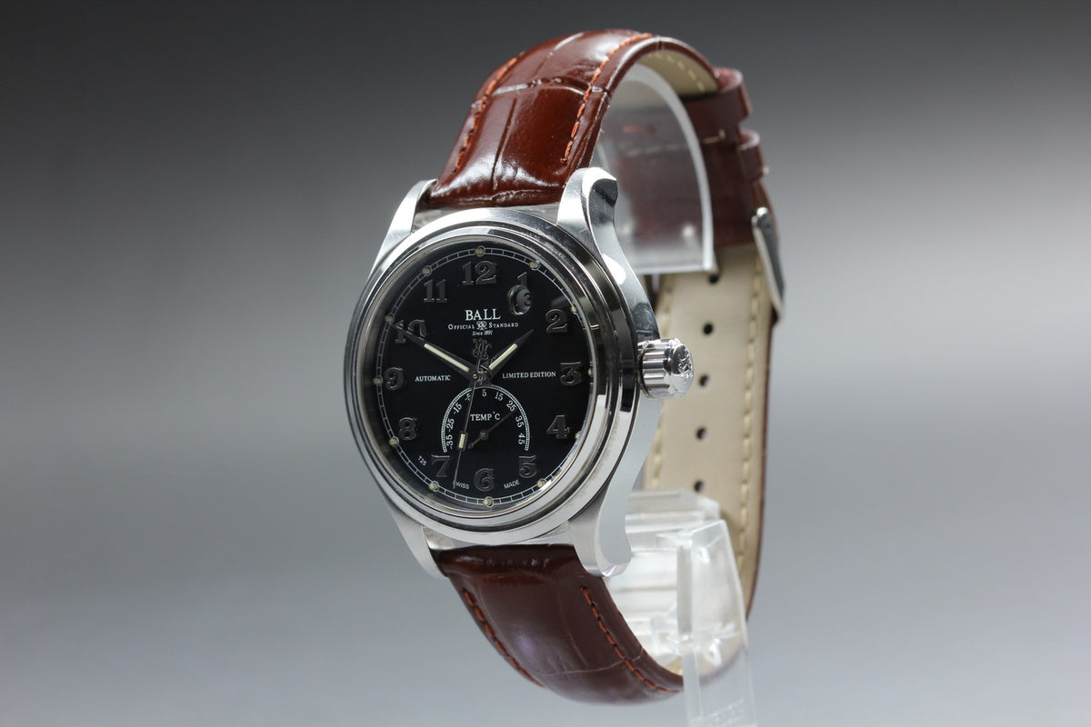 Ball Trainmaster NT1050D Automatic Black Dial Date Men's Watch 41mm From JAPAN