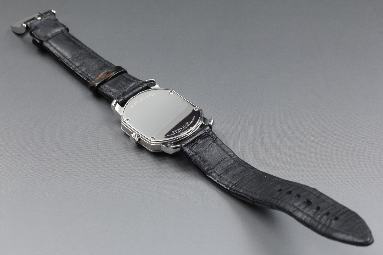 TIFFANY&Co. Mark coupe Silver Quartz Small Second Men's Watch 32mm JAPAN