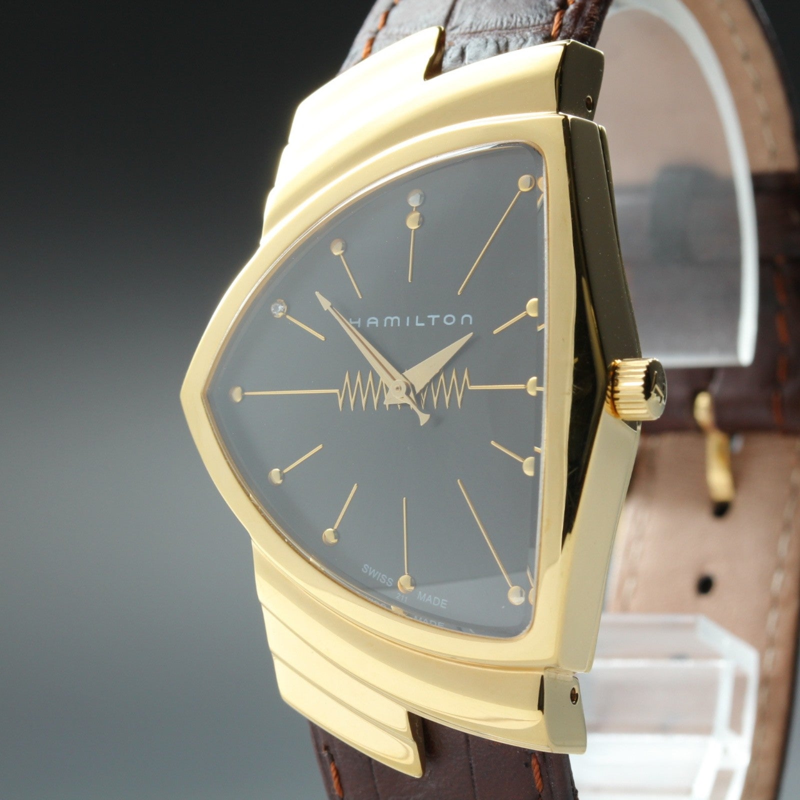 Rare Hamilton Ventura H244410 50th Anniversary Limited 1000 Quartz Watch 32mm JP